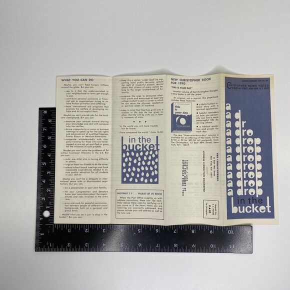 Vtg Jan Feb 1970 Christopher News Notes Pamphlet A Drop In The Bucket Political - Picture 3 of 11